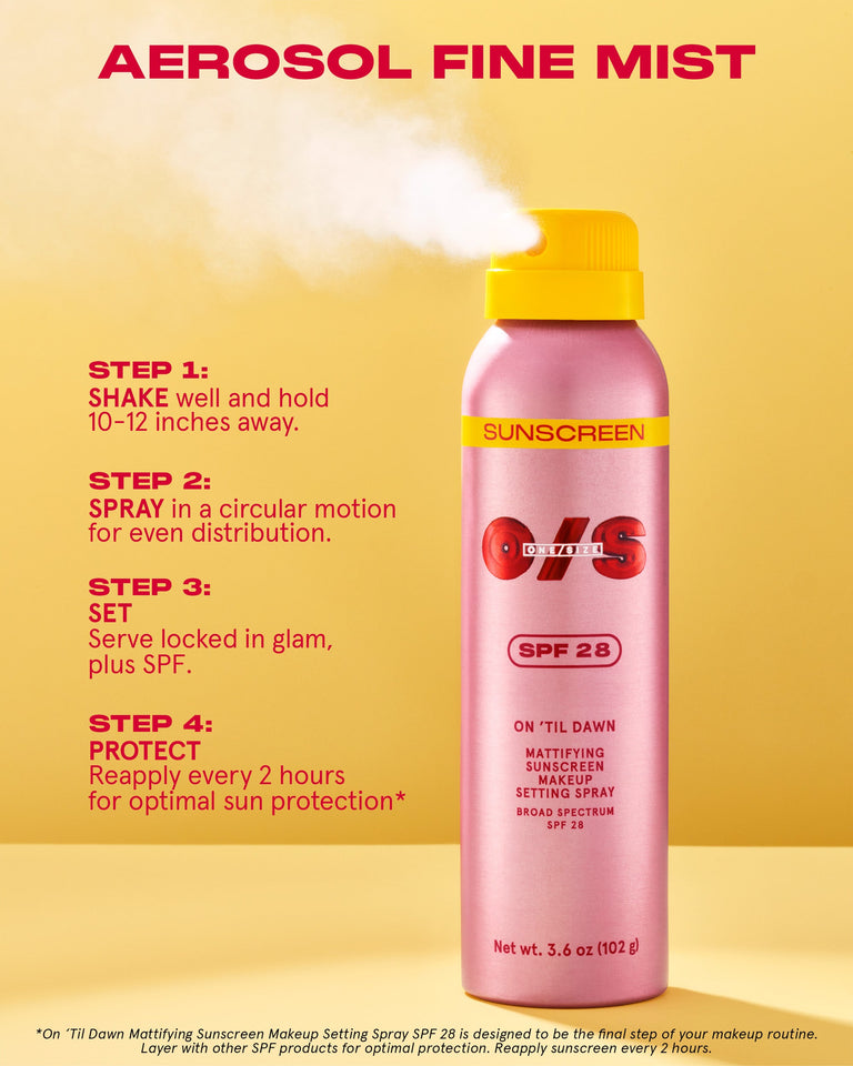 On ’Til Dawn Mattifying Sunscreen Makeup Setting Spray SPF 28 Full-Sized