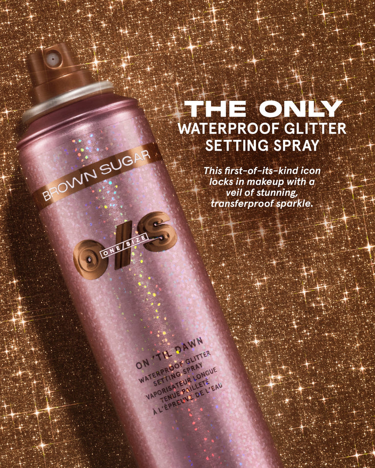 On ‘Til Dawn Waterproof Glitter Setting Spray In Brown Sugar
